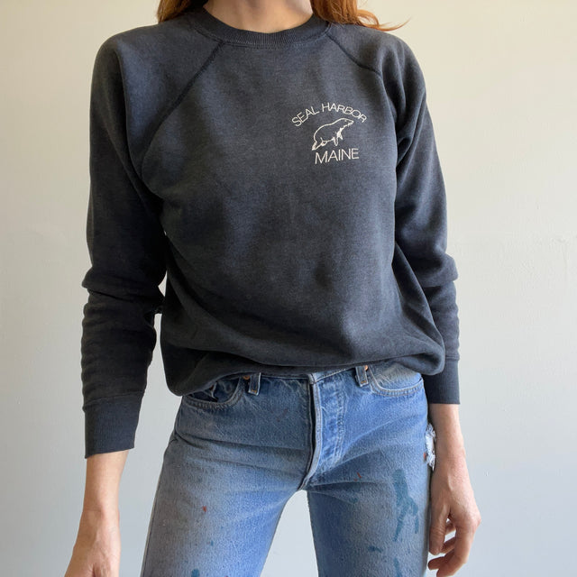 1980s Seal Harbor Maine Faded Sweatshirt by Pannill
