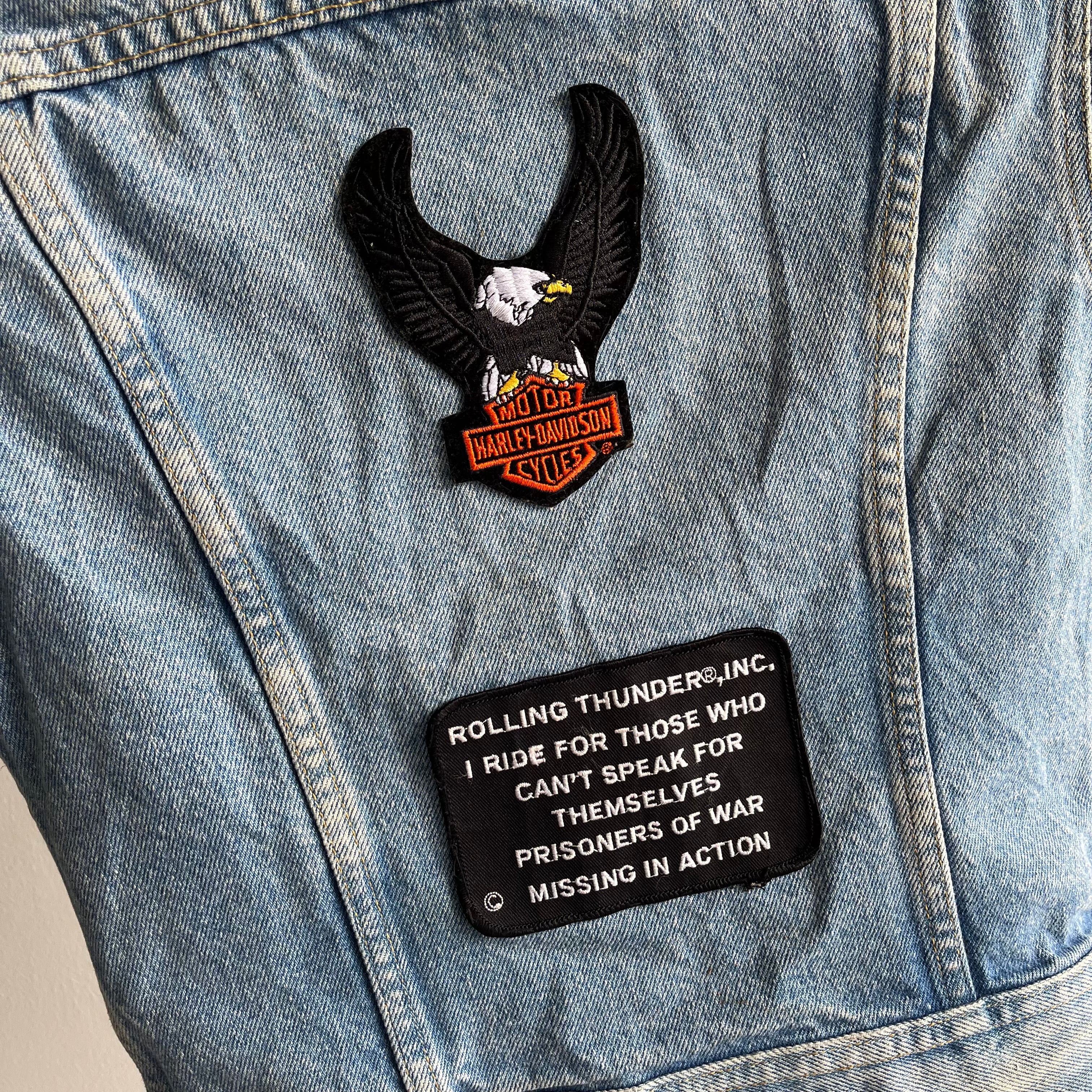 1980s Someone's Pride and Joy Harley DIY Vest by Lee Jeans