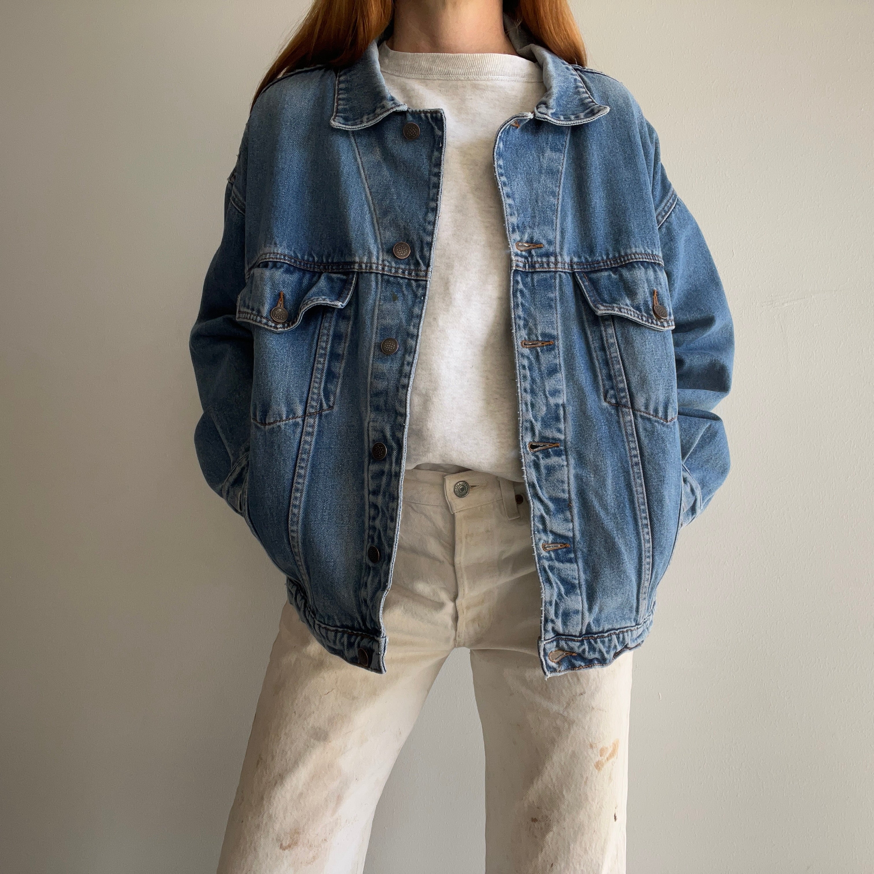 OUTFIT OF THE DAY | VINTAGE OVERSIZED DENIM JACKET – DON'T GIVE A JAM