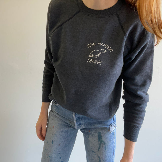 1980s Seal Harbor Maine Faded Sweatshirt by Pannill