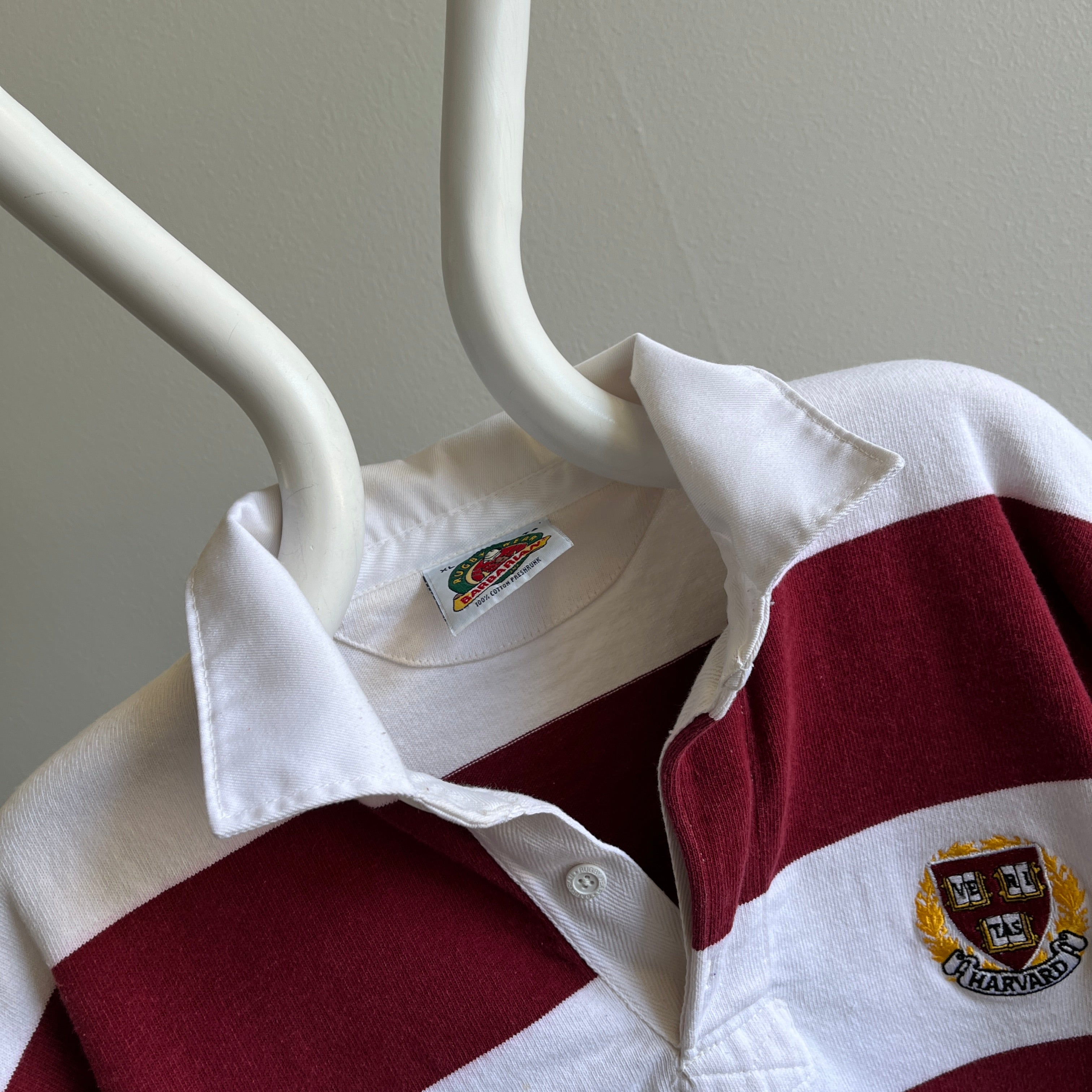 1990s Harvard University Rugby Shirt by Barbarian - !!!!!