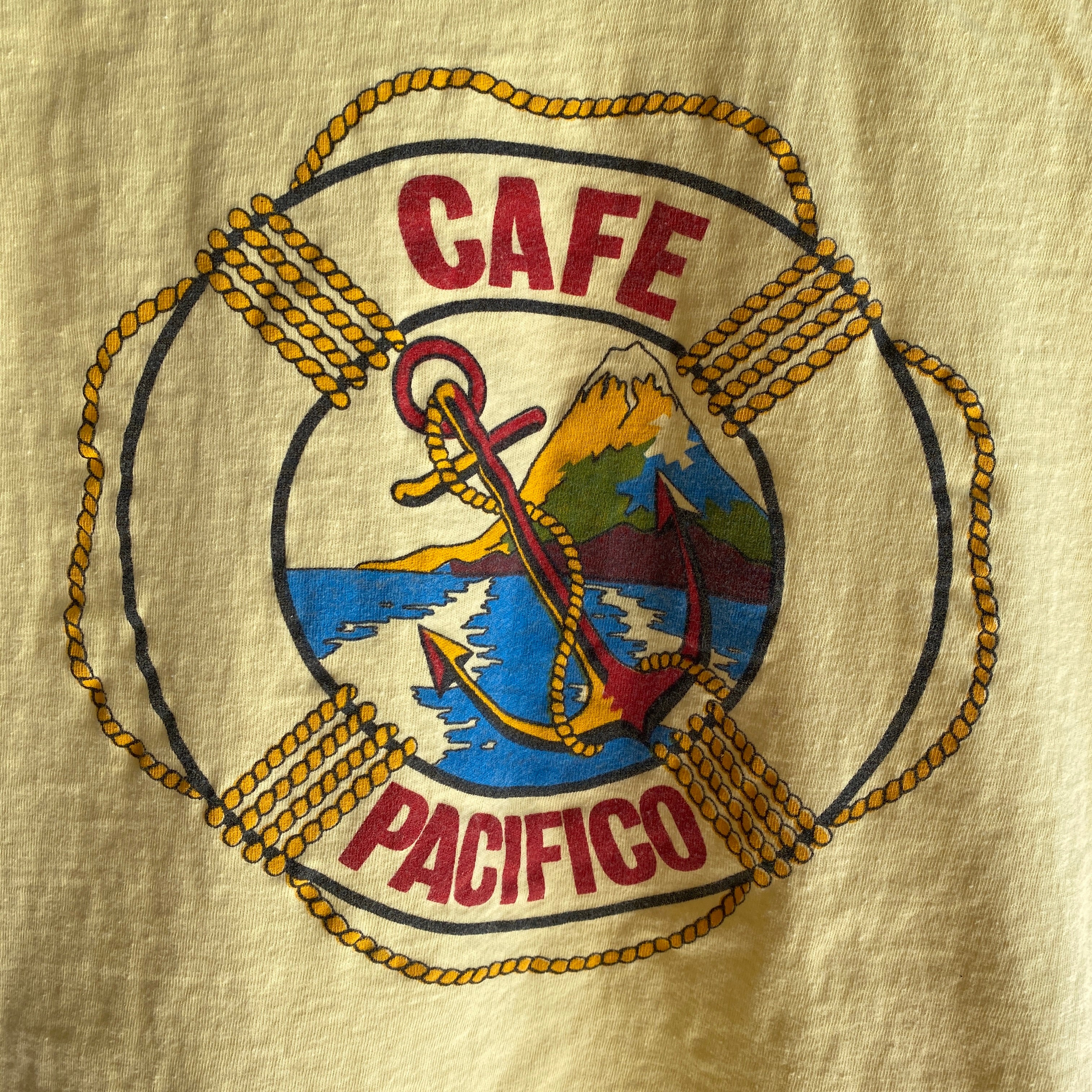 T-shirt Touristique Café Pacifico des années 1980