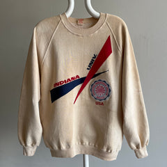 1970s Epic Aged to Ecru Indiana University Sweatshirt by Collegiate Pacific !!!