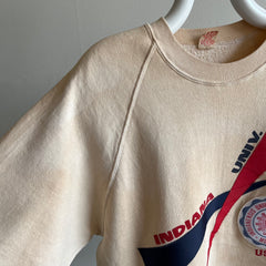 1970s Epic Aged to Ecru Indiana University Sweatshirt by Collegiate Pacific !!!