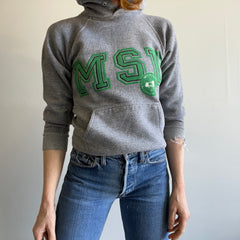 1980s Michigan State University Smaller Sized Hoodie by Discus