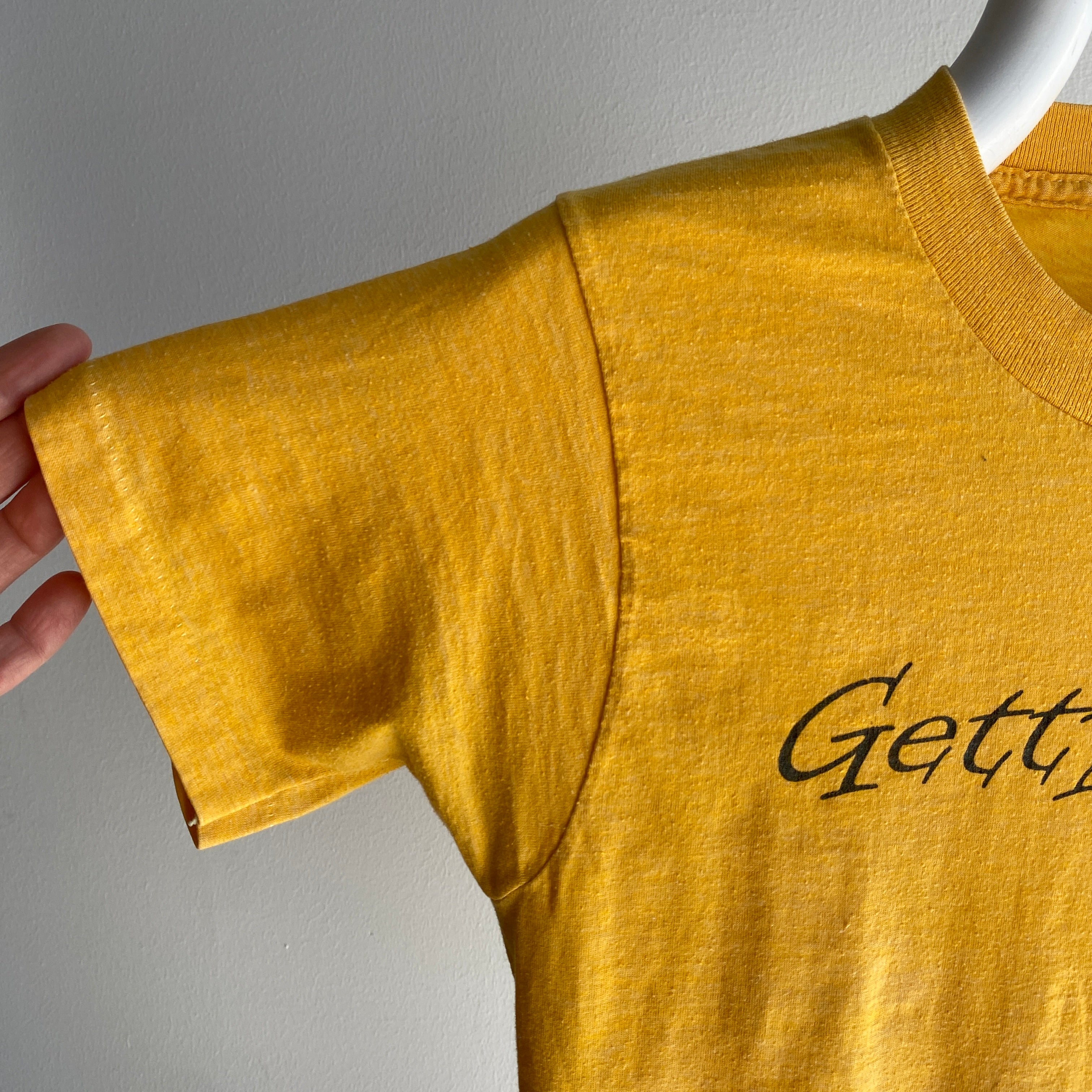 1970s Gettysburg Tourist T-Shirt in Mustard Yellow