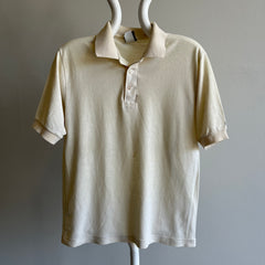 1970/80s Off White Lee Brand Soft Polo w Stains