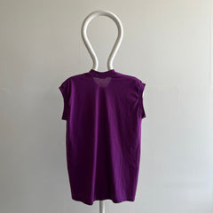 1980s Purple Pocket Muscle (The Brand!!!) Tank Top
