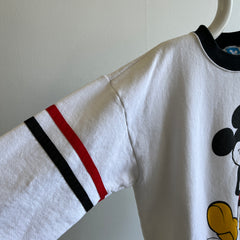 1970s Barely Worn Mickey Mouse Sweatshirt with Contrast Collar and Cuffs - WOW!