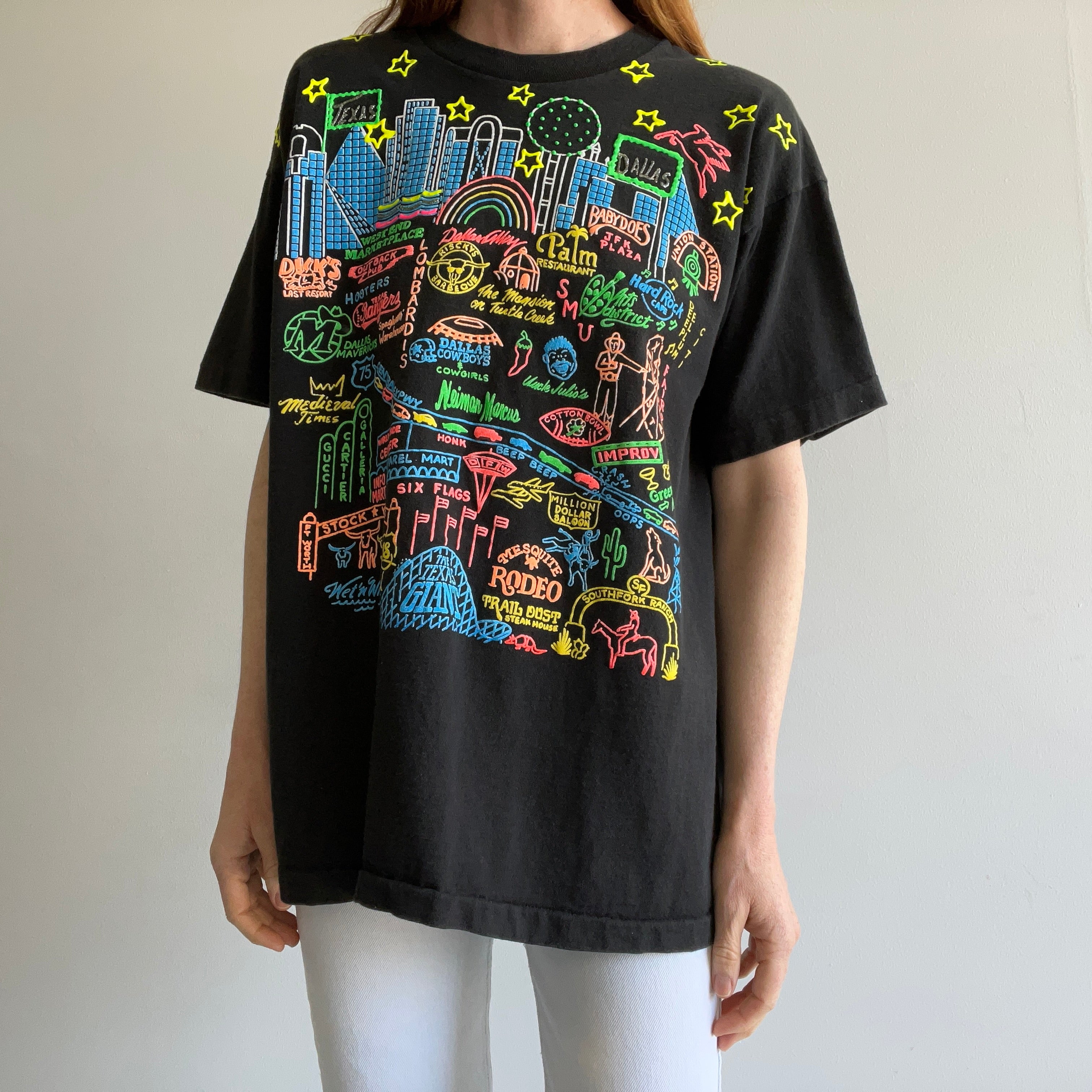 1980s Texas Puffer Paint Tourist T-Shirt - Oh My