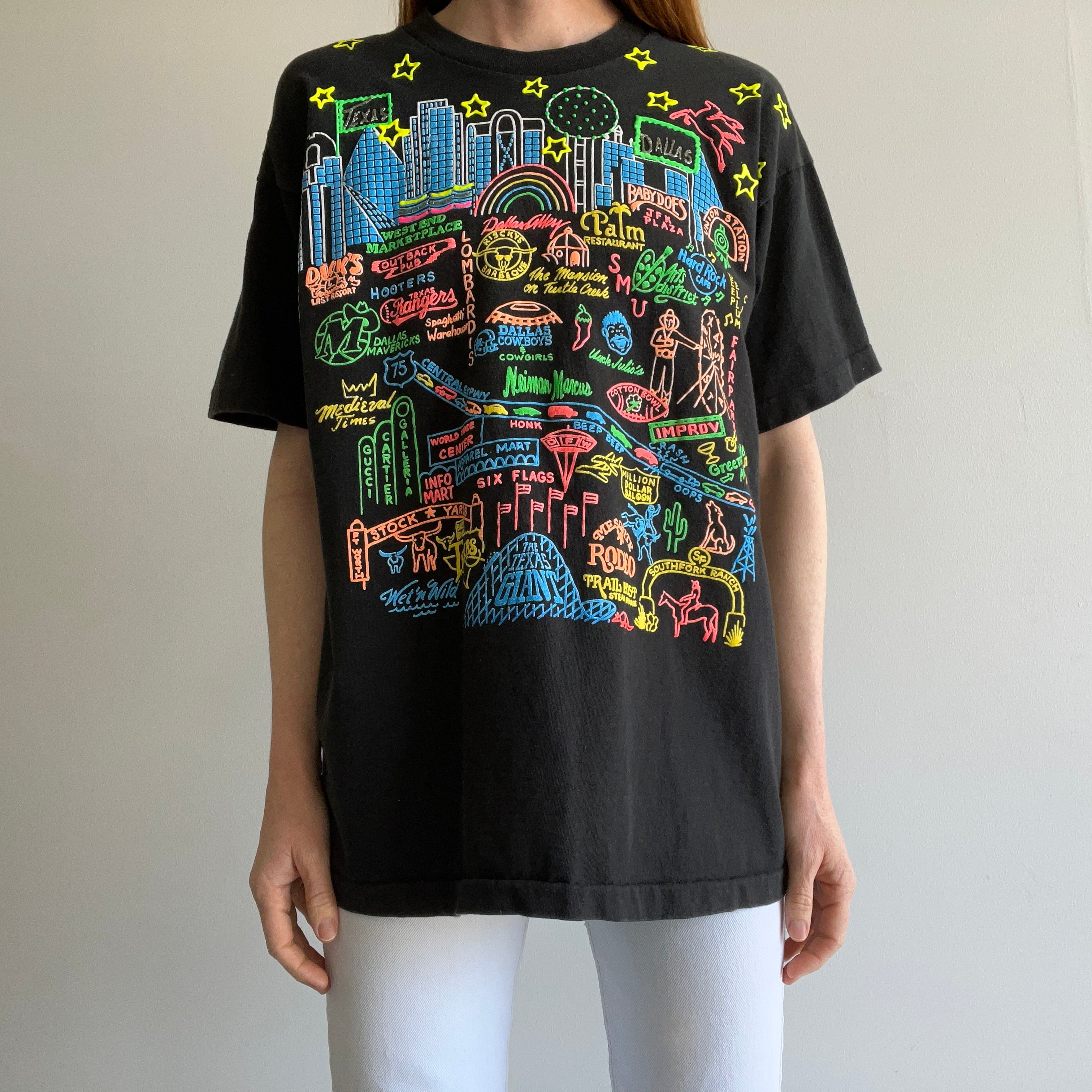 1980s Texas Puffer Paint Tourist T-Shirt - Oh My