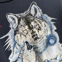 1990s Canada Made Wolf Knit Jersey T-Shirt