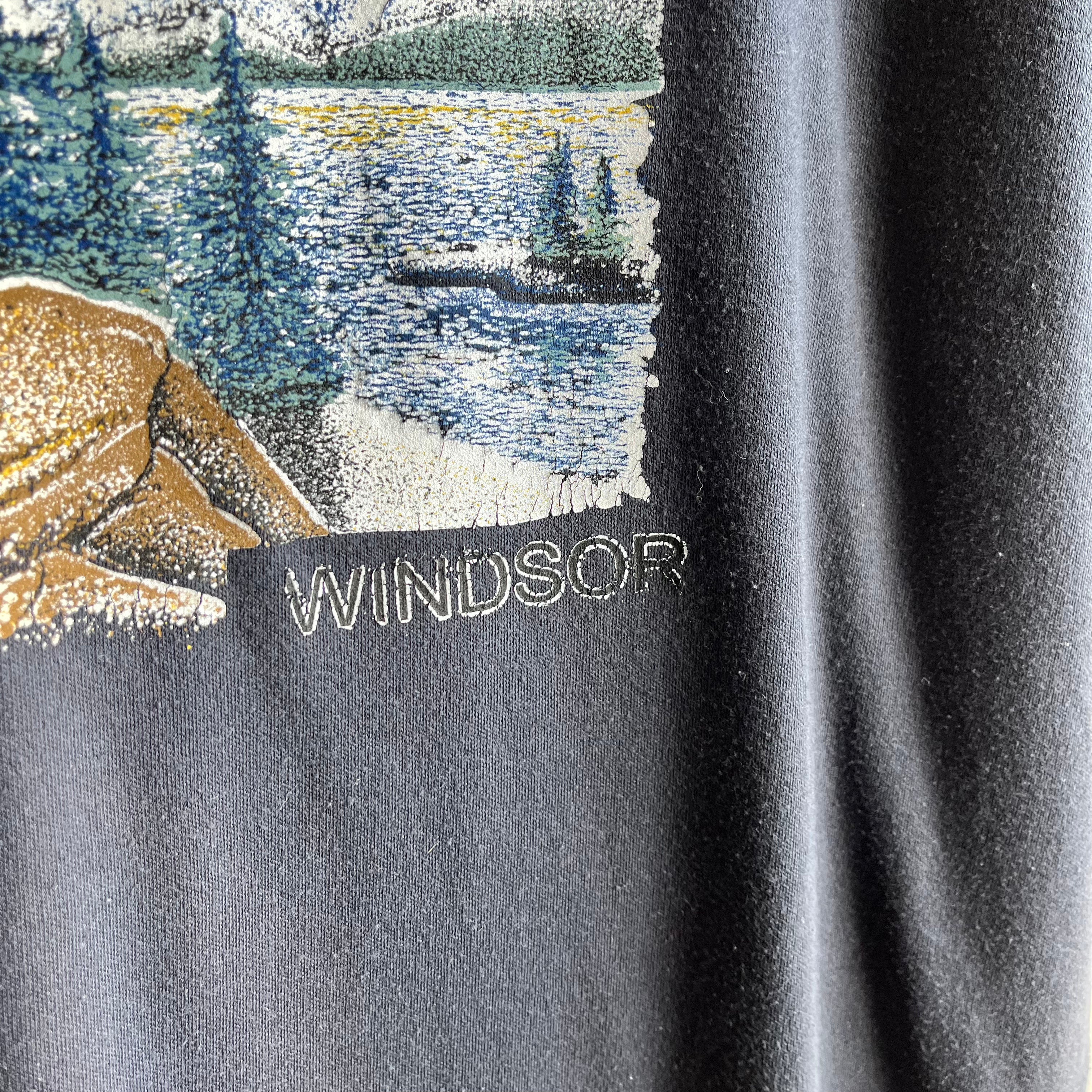 1990s Canada Made Wolf Knit Jersey T-Shirt