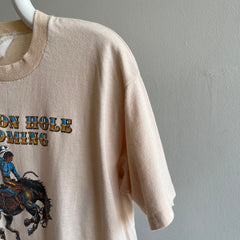 1970/80s Jackson Hole, Wyoming Epic Bucking Bronco T-Shirt - SWOOOON