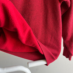 1990s Blank Heather Red Raglan Sweatshirt by Hanes Her Way