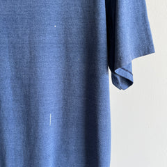 T-shirt extra long bleu marine teinté de peinture 1990/00s