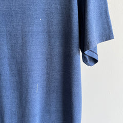 1990/00s Extra Long Navy Paint Stained Super Slouchy T-Shirt