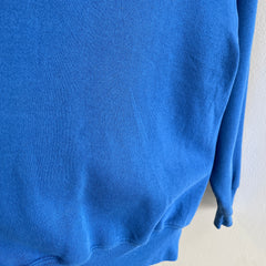 1990s Hanes Classics Heavyweight Single-V Blue Sweatshirt