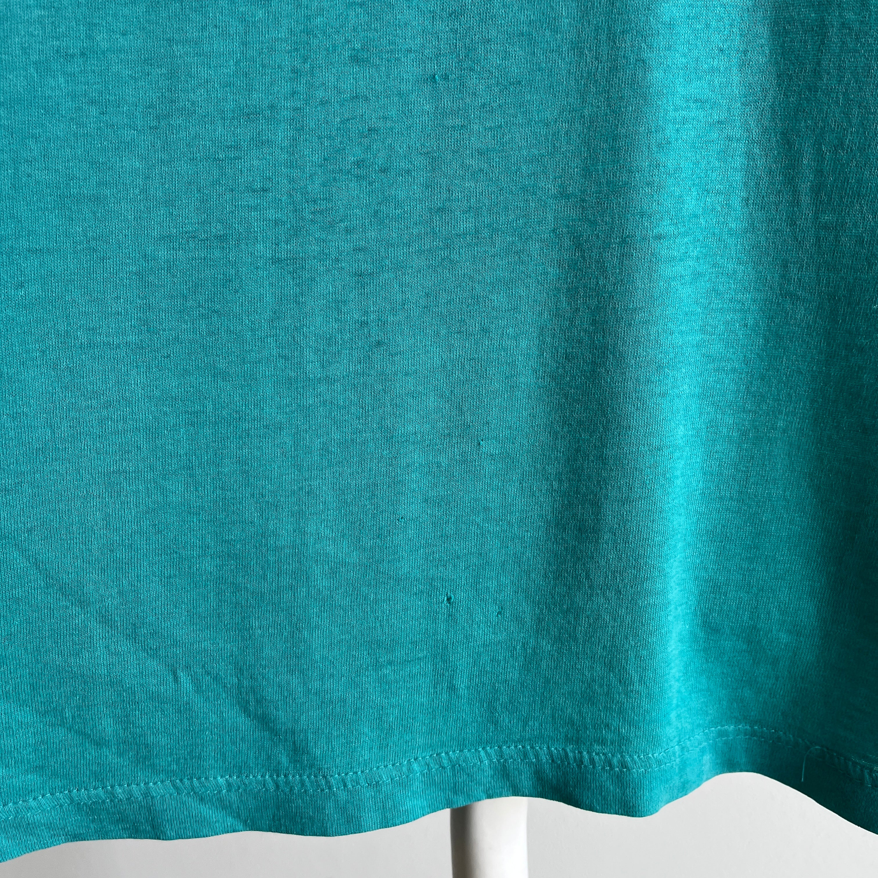 1980s Paper Thin Teal Pocket T-Shirt (the brand)
