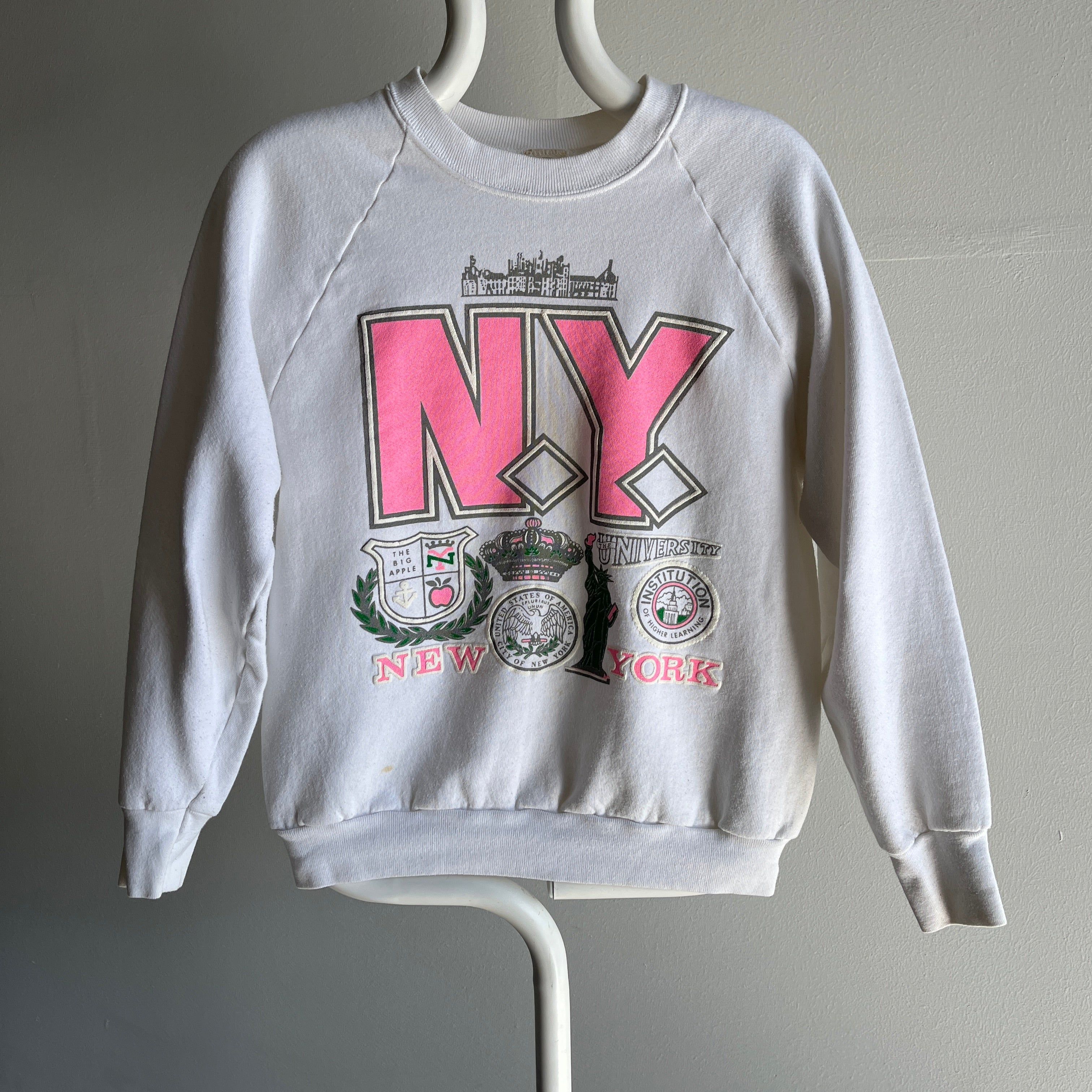 1980s NYU Sweatshirt by FOTL - RAD/Stained!