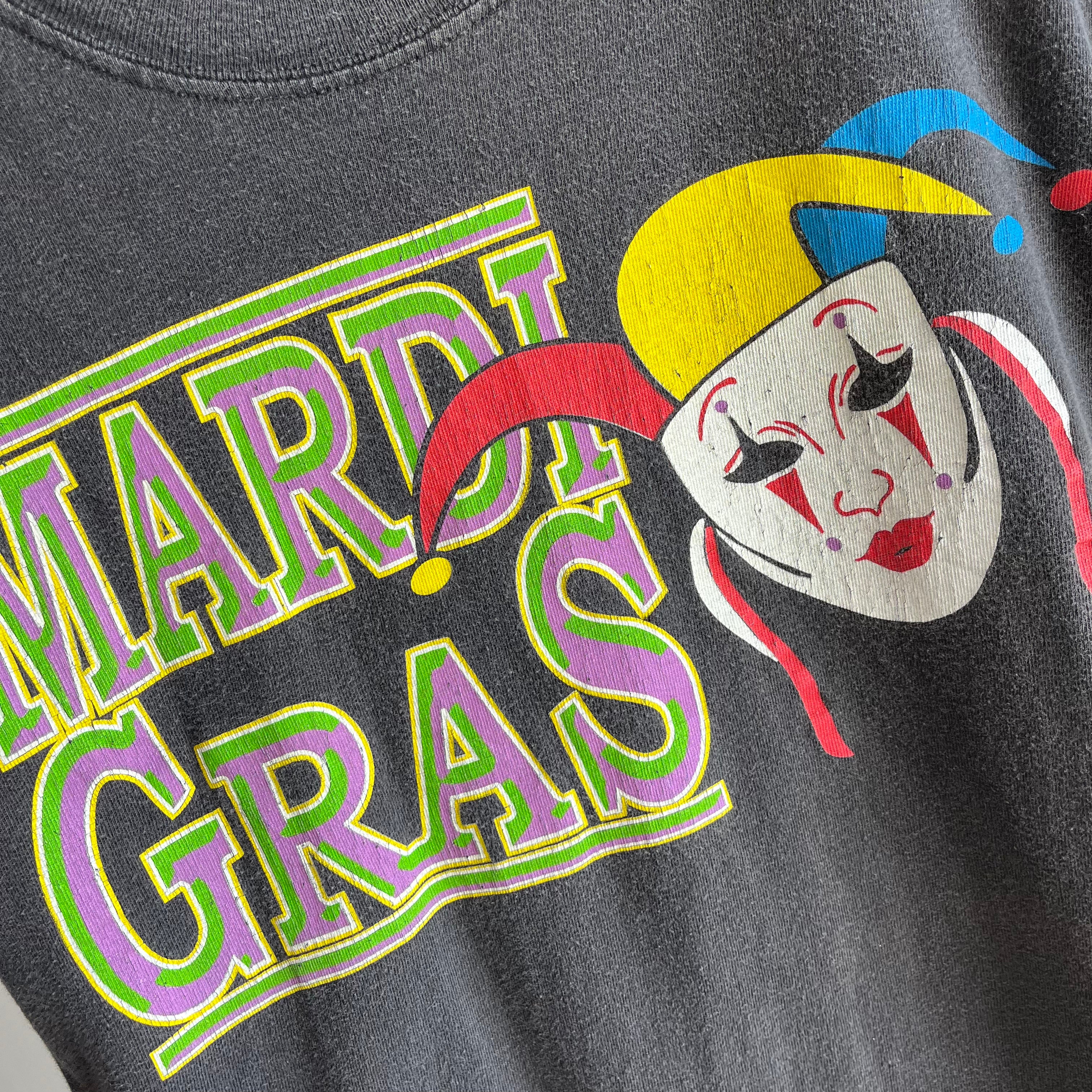 T-shirt en coton Mardi Gras des années 1990