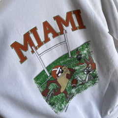 1994 Miami University Looney Tunes Sweat à capuche à enfiler - Taché