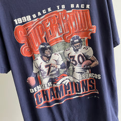 1998 Back to Back Super Bowl Denver Broncos BEAT UP T-Shirt
