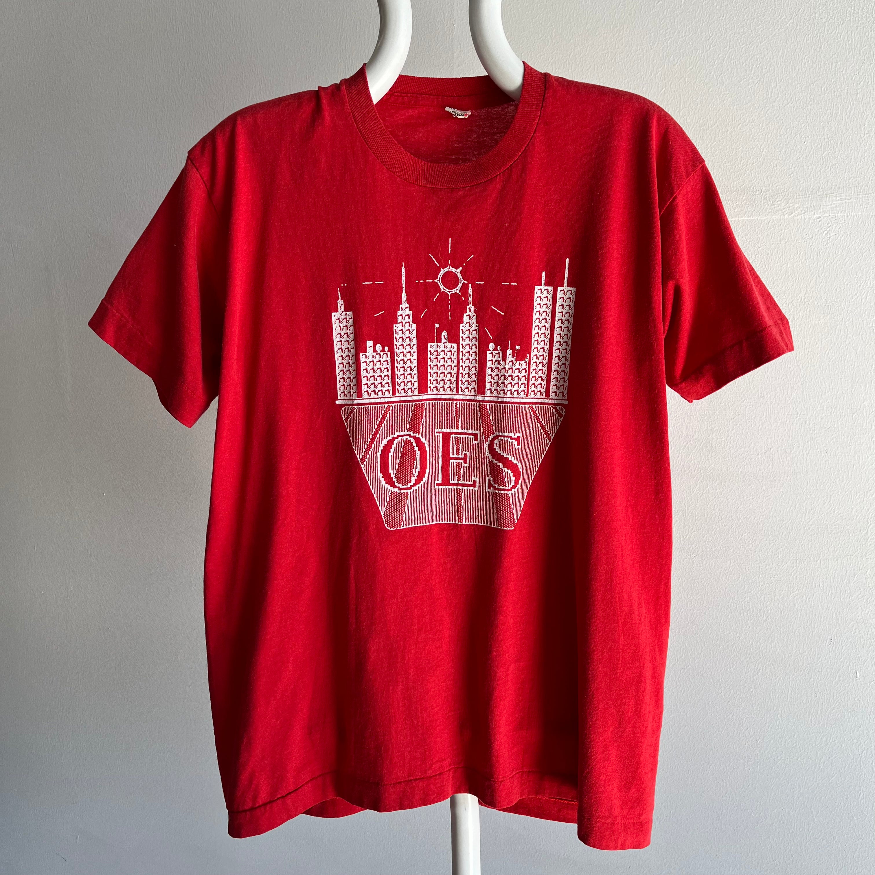 1980s OES School? T-Shirt by Screen Stars