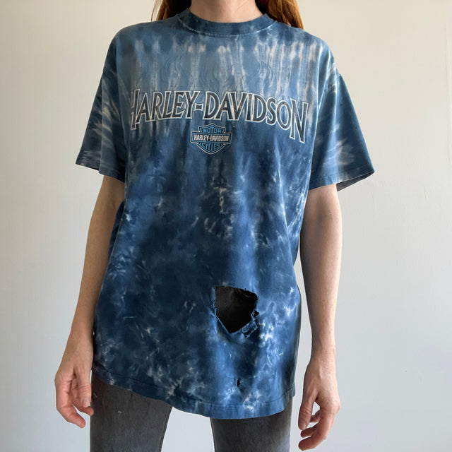 1990s/00s Harley T-Shirt with Giant Hole