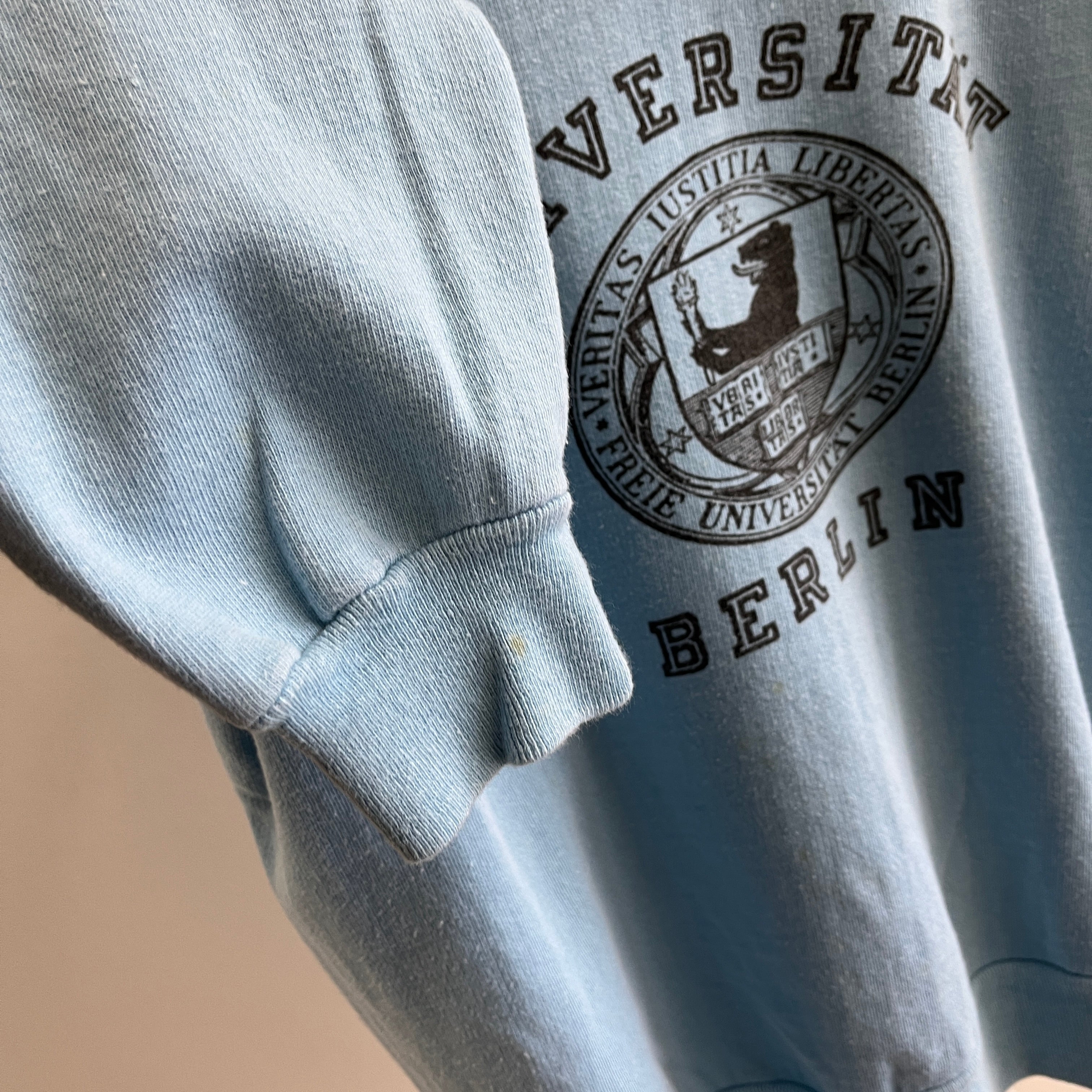 1970s University of Berlin Cotton Sweatshirt - Dreamboat Feel