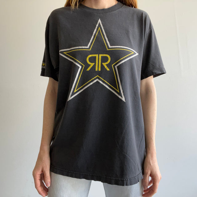 T-shirt Rock Star Energy Drink x Harley BEAT UP des années 1990 - Le dos aussi !