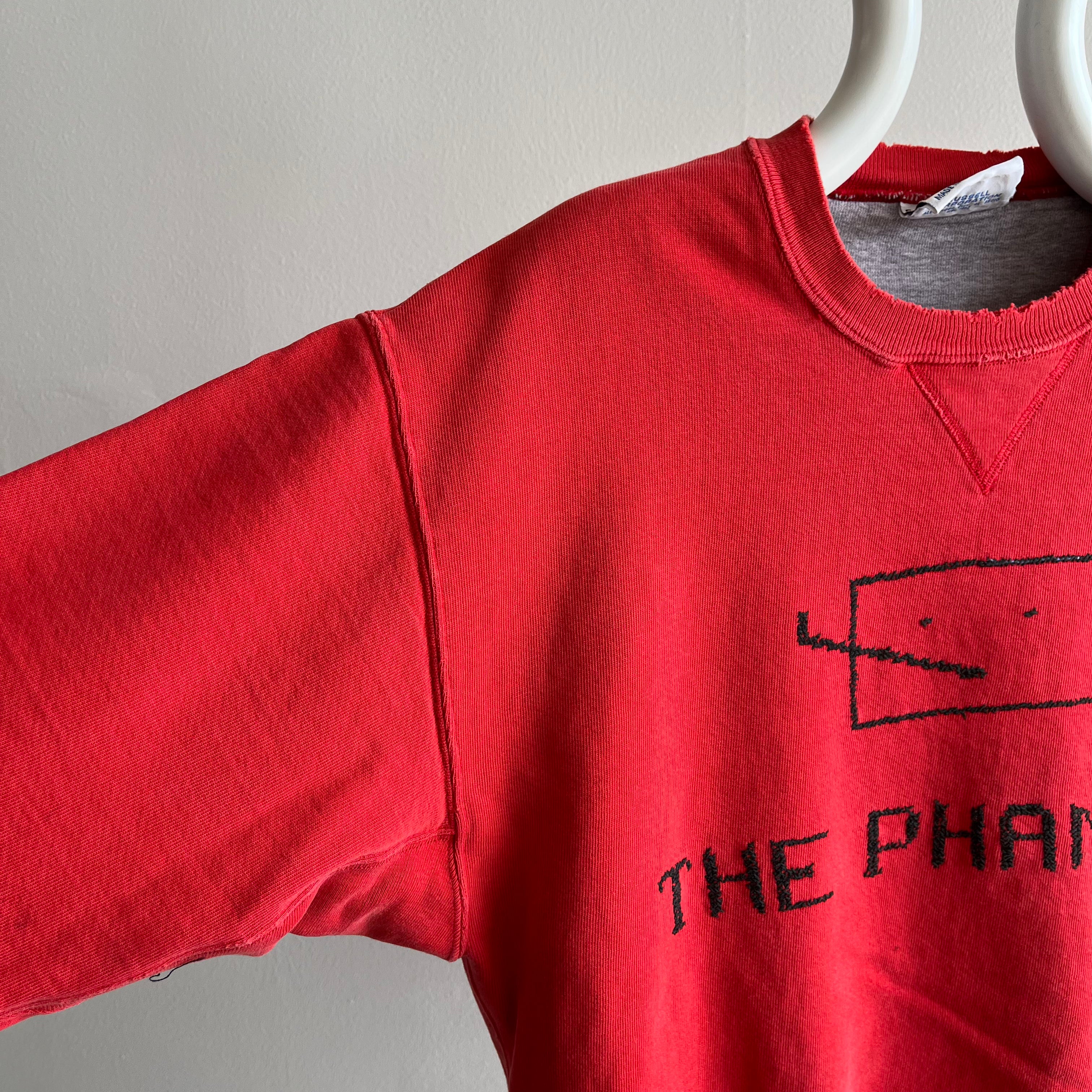 Sweat-shirt taché et usé DIY « The Phantom » des années 1990