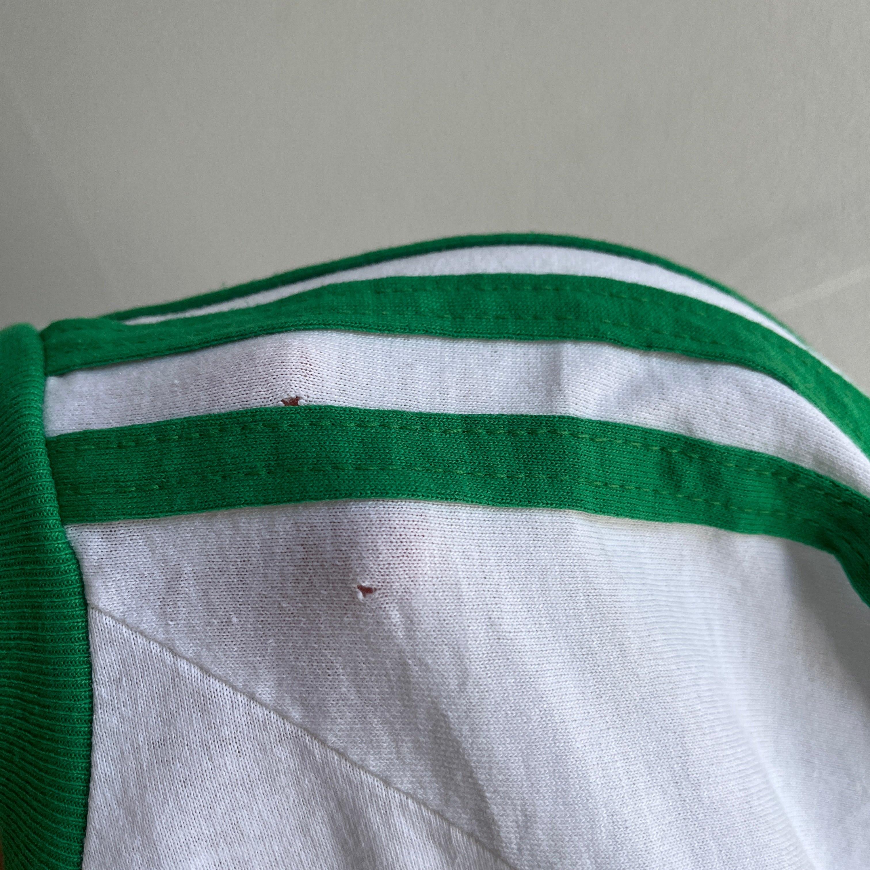 1980s Soccer Clube De Portugal Triple Stripe Ring Tee