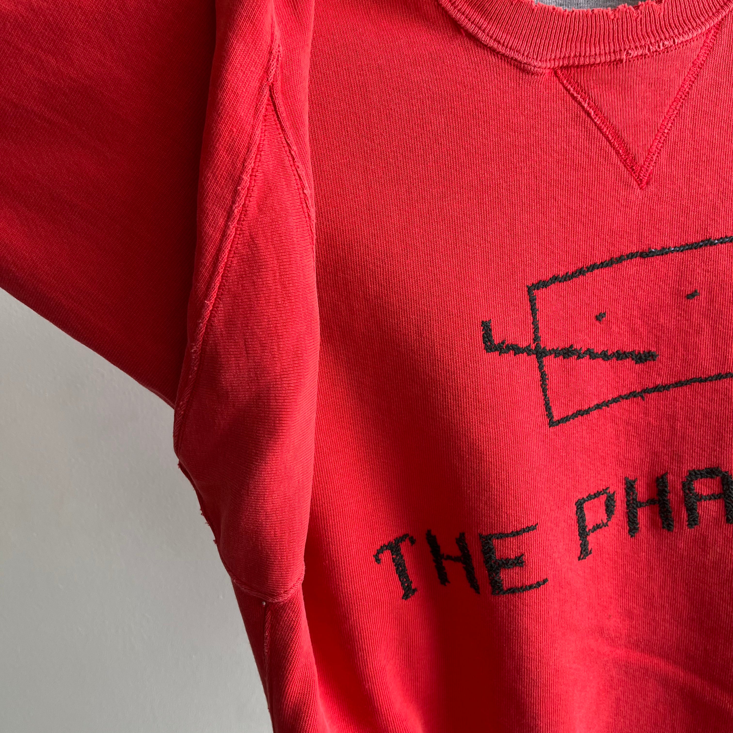 Sweat-shirt taché et usé DIY « The Phantom » des années 1990