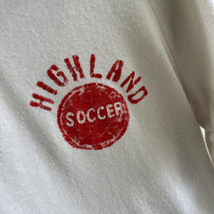 1970s USA Made Champion Brand DIY Highland Soccer Long Sleeve Collared Shirt