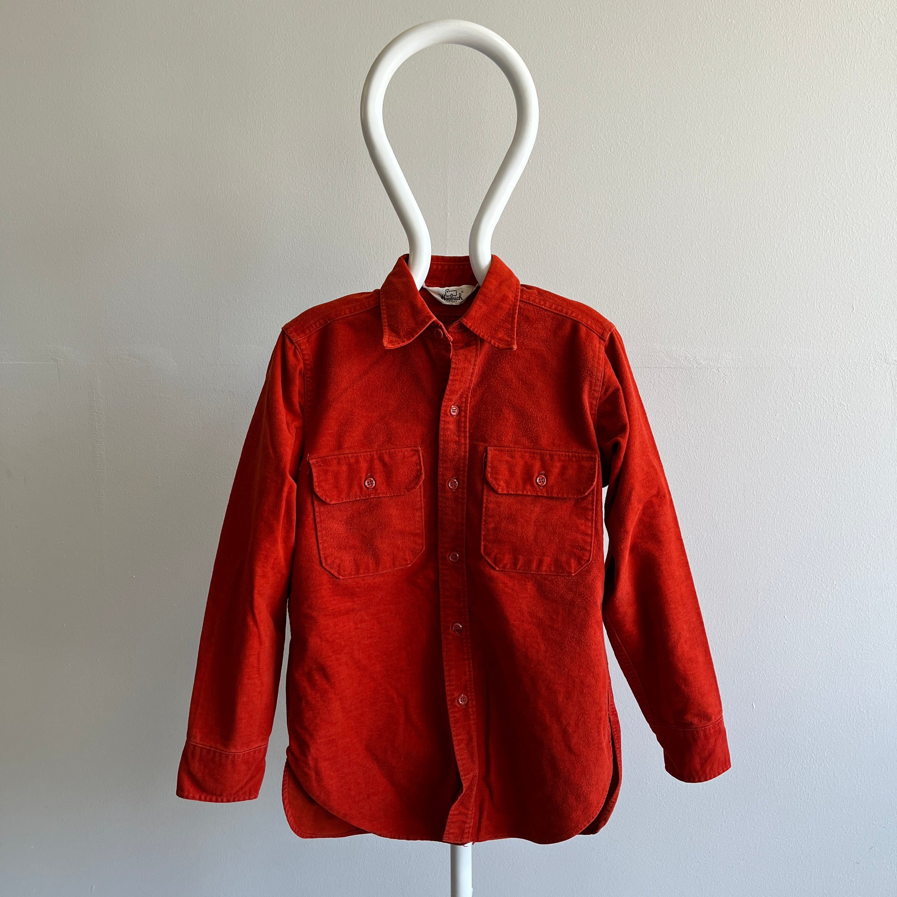 1980s Burnt Orange Moleskin Cotton Flannel by Woolrich