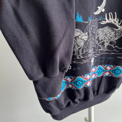 1990 OMG Animal Wrap Around Show Stopping Sweatshirt