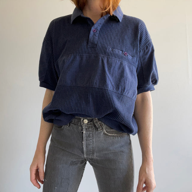 1980s RAD RAD RAD Polo Warm Up Blouse Shirt Top