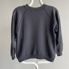 1980s Blank Faded Black Raglan by Hanes Her Way - A Must Have (IMO)