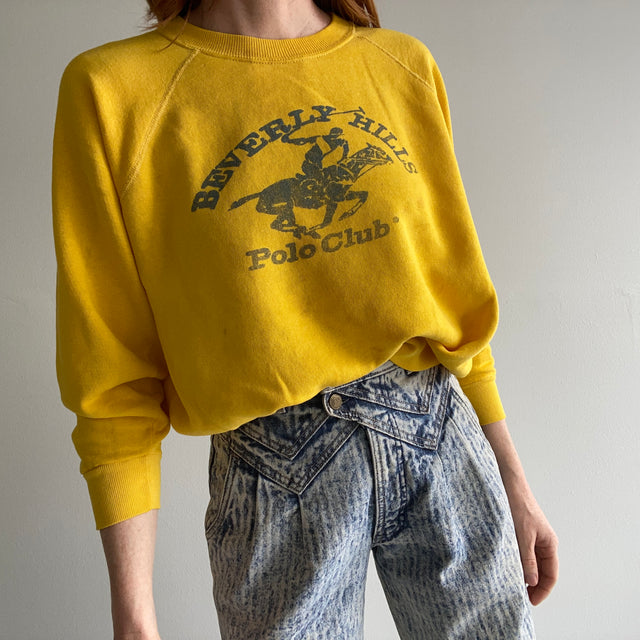 1980s Beverly Hills Polo Club SUPER Stained Soft and Slouchy Sweatshirt