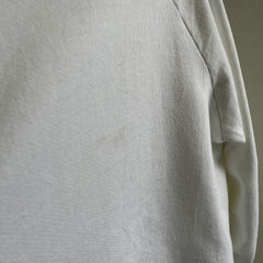 1980s Blank White Sun Belt Raglan Sweat-shirt