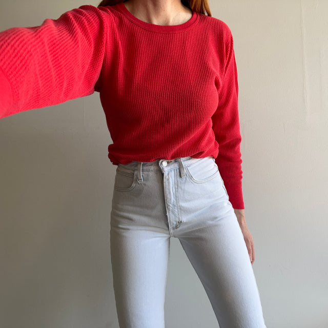 1980s "warm up, America" Long Johns Red Thermal (I love the tag!)