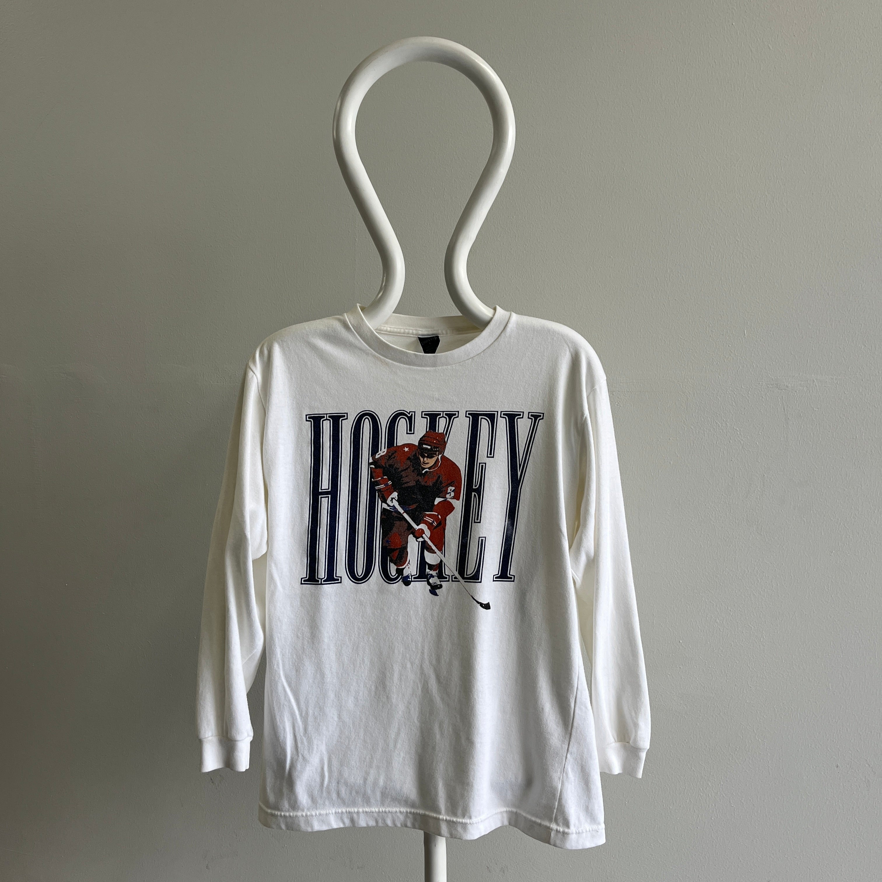 1990s USA MADE Land's End Hockey Long Sleeve T-Shirt - SO SOFT