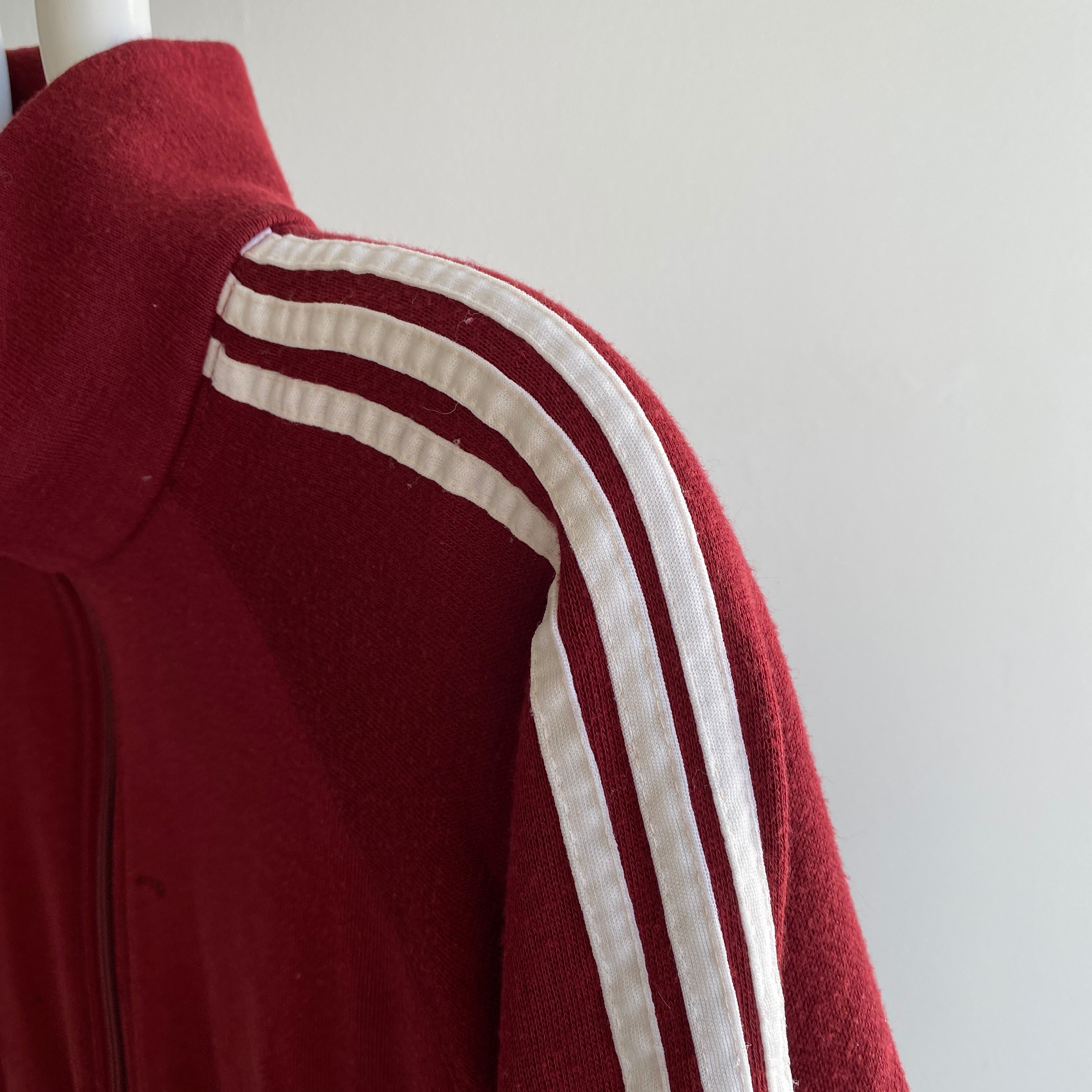 1970s Warm Up Zip Up Super Soft Triple Stripe