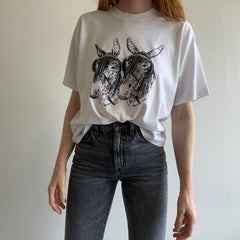 T-shirt Stained Mule des années 1980 par Screen Stars Best