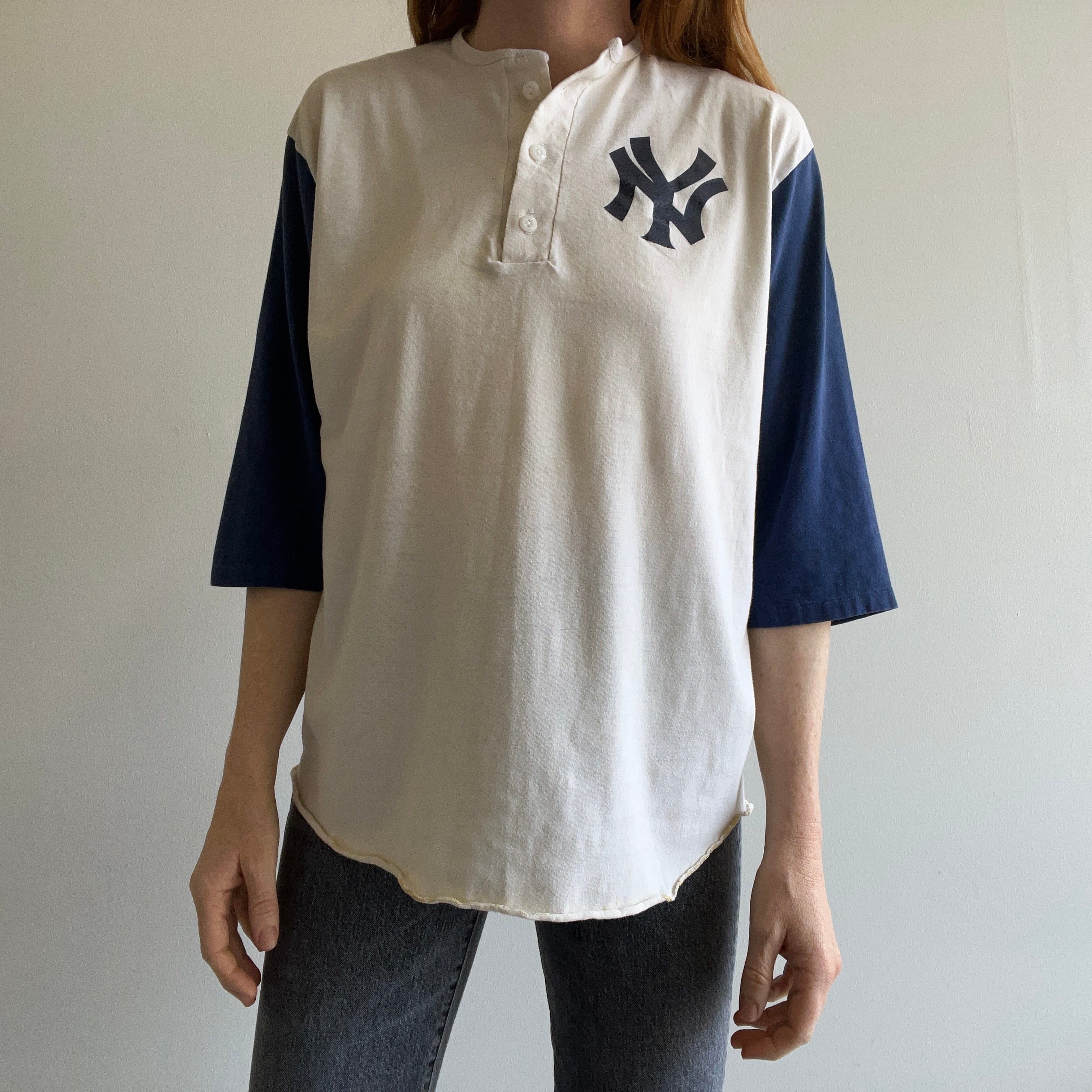 1970s New York Yankees Baseball T-Shirt (Go Dodgers!! Sorry, Had To)