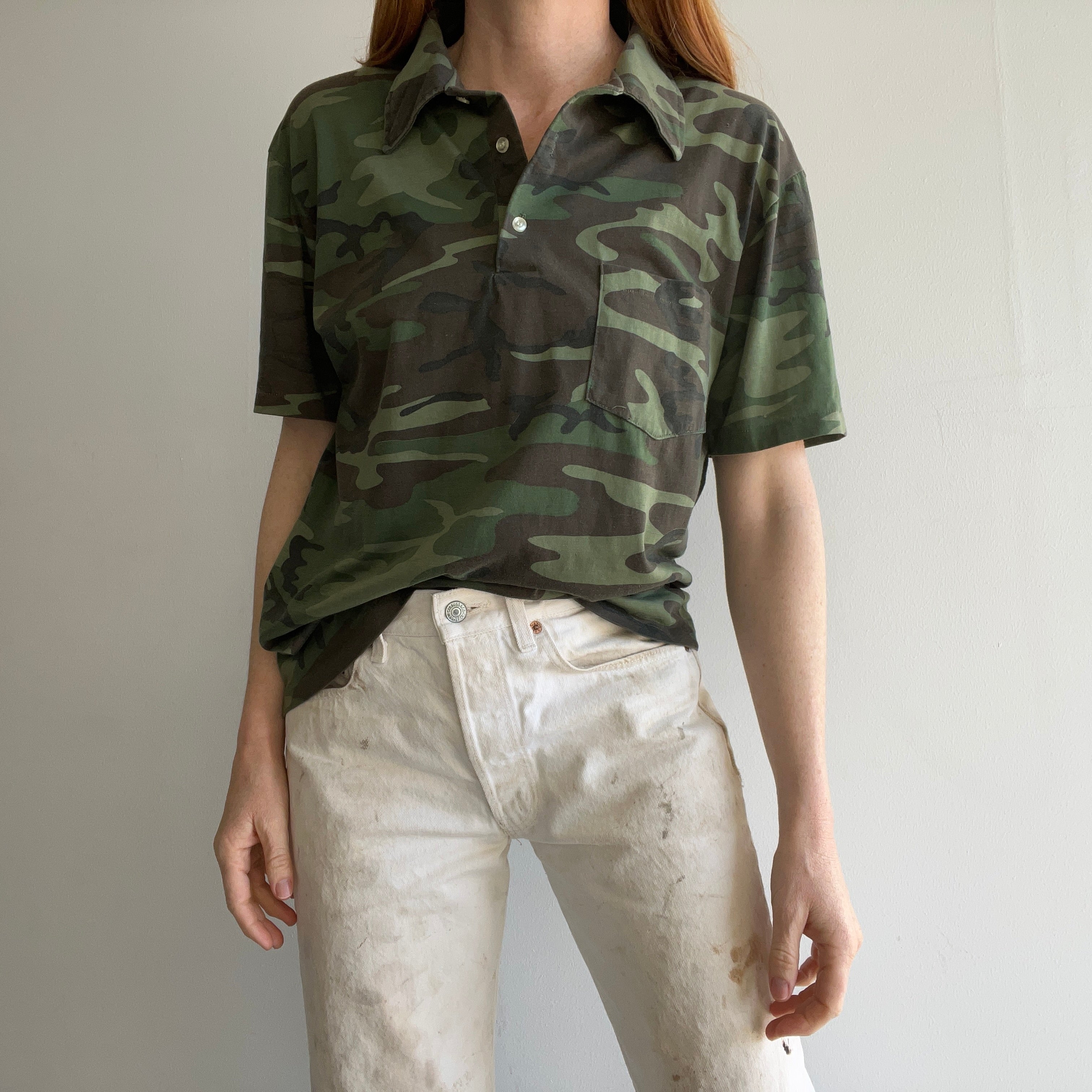 1980s Camo Polo T-Shirt