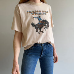 1970/80s Jackson Hole, Wyoming Epic Bucking Bronco T-Shirt - SWOOOON