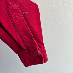 1980s L.L. Bean USA Made Bordeaux Colored Buttery Soft Chamois Flannel