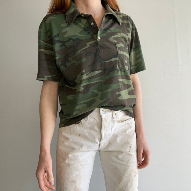 1980s Camo Polo T-Shirt